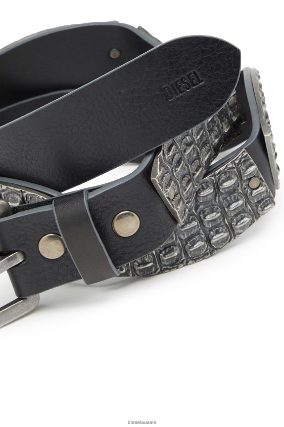 Diesel b-metal alligator Accessory Black Men 2XT44N562