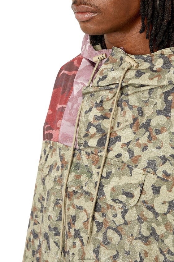 Diesel auwt-caleb-ht07 Apparel Green/Red Men 2XT44N48