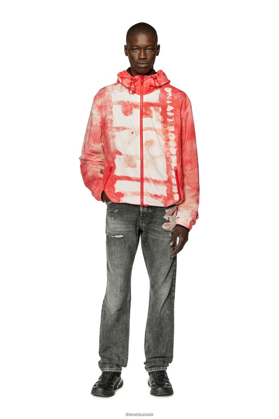 Diesel j-warrett-logo-logo Apparel Red/White Men 2XT44N15