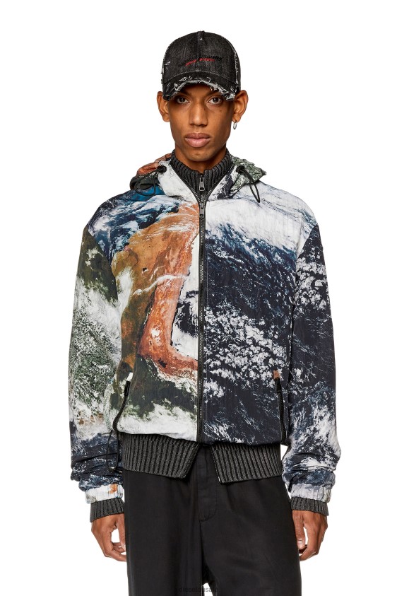 Diesel j-warrett-print Apparel Black/White Men 2XT44N5