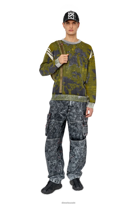 Diesel k-laran Apparel Black/Green Men 2XT44N108
