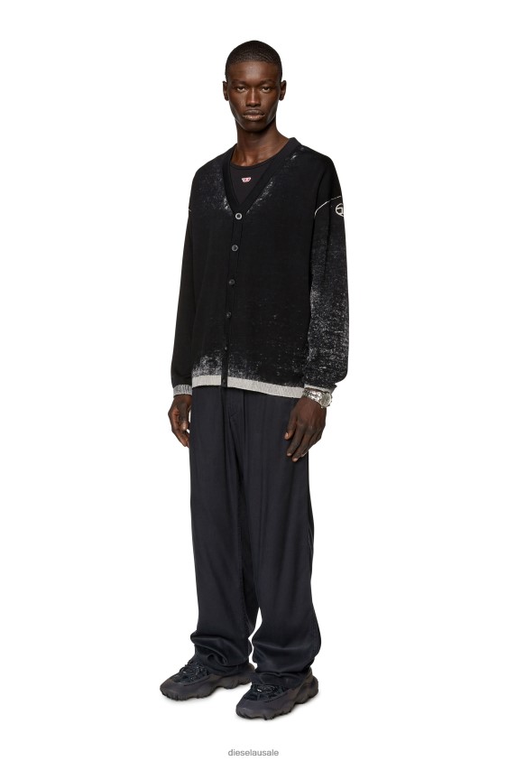 Diesel k-larence-cardigan-b Apparel Black Men 2XT44N89