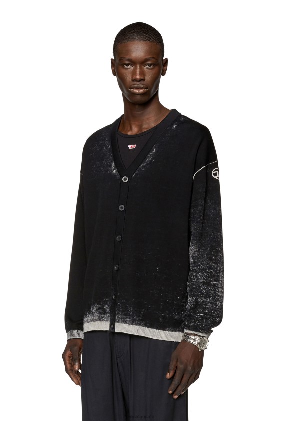 Diesel k-larence-cardigan-b Apparel Black Men 2XT44N89