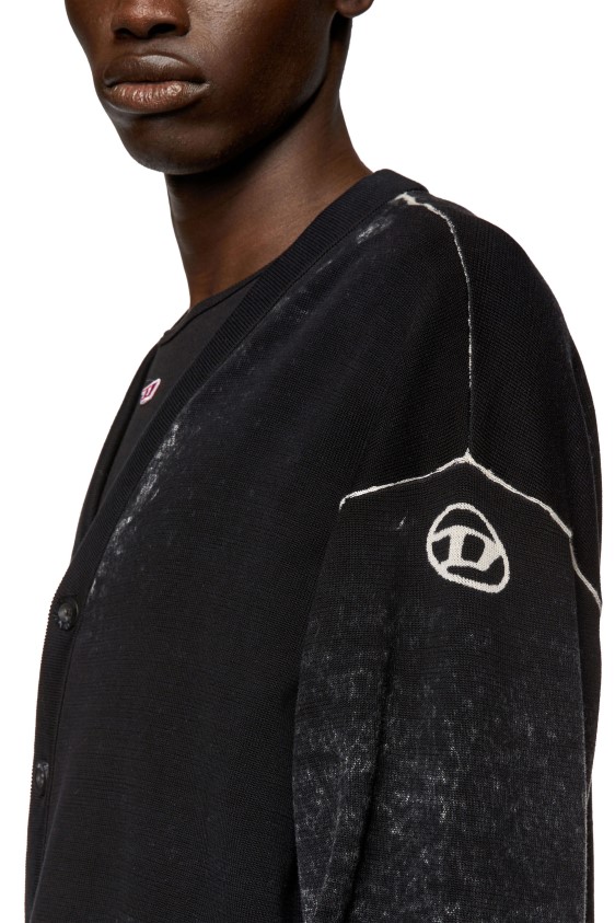 Diesel k-larence-cardigan-b Apparel Black Men 2XT44N89