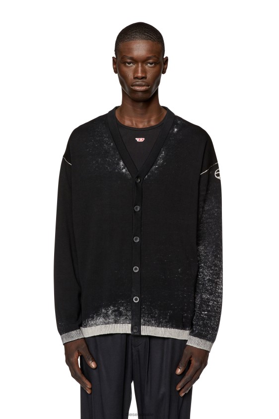 Diesel k-larence-cardigan-b Apparel Black Men 2XT44N89