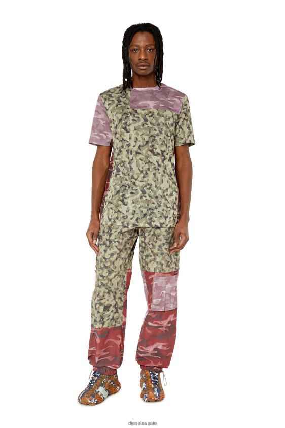 Diesel amwb-sifan-ht08 Apparel Green/Red Men 2XT44N400