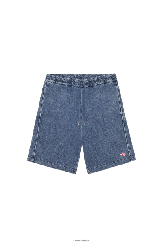 Diesel d-boxy track denim shorts Apparel Medium blue Men 2XT44N402