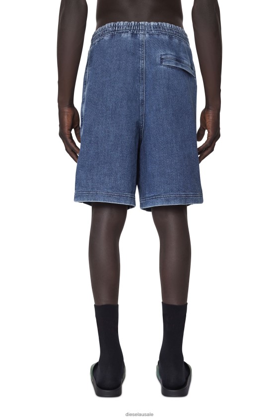 Diesel d-boxy track denim shorts Apparel Medium blue Men 2XT44N402
