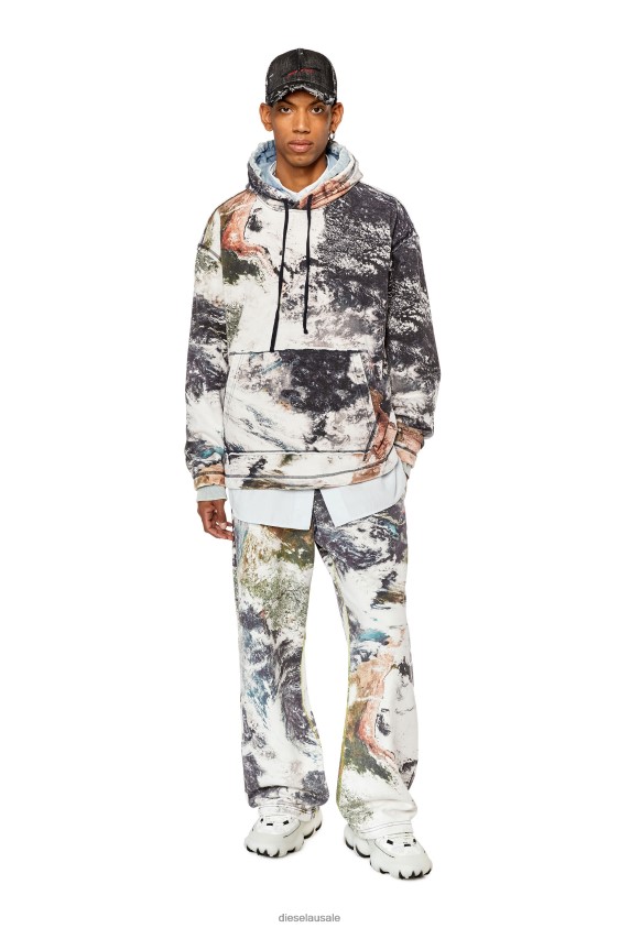 Diesel p-martas Apparel Black/White Men 2XT44N355