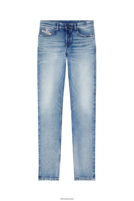Diesel tapered jeans 2023 d-finitive 09g24 Apparel Light Blue Men 2XT44N347