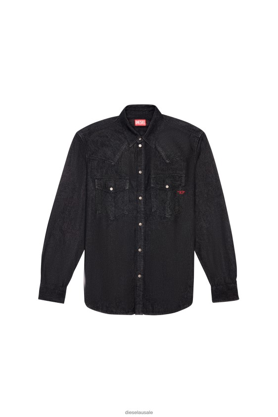 Diesel d-ocean western shirt Apparel Black/Dark grey Men 2XT44N331