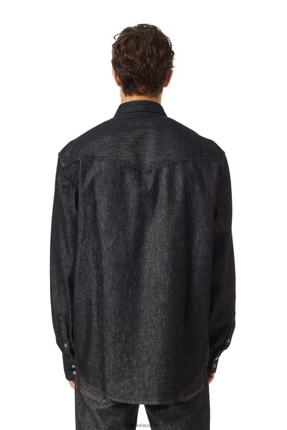 Diesel d-ocean western shirt Apparel Black/Dark grey Men 2XT44N331