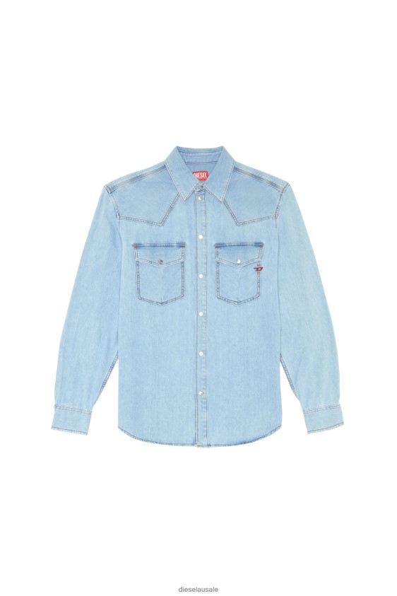 Diesel d-ocean western shirt Apparel Medium blue Men 2XT44N332