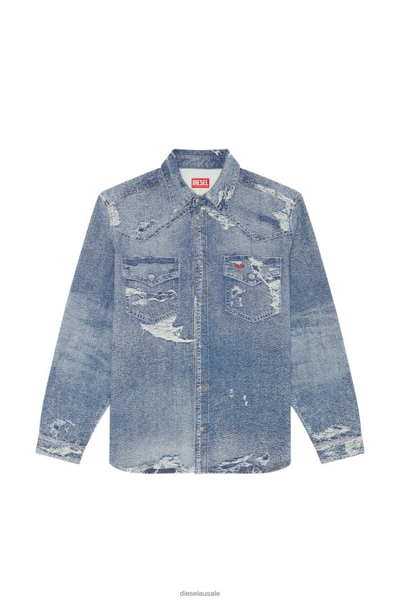 Diesel d-simply-over Apparel Light Blue Men 2XT44N328