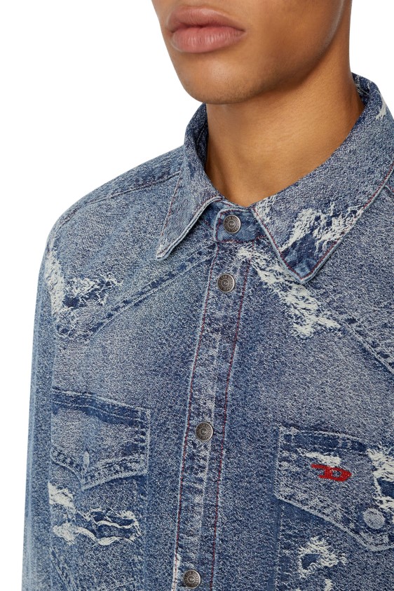 Diesel d-simply-over Apparel Light Blue Men 2XT44N328