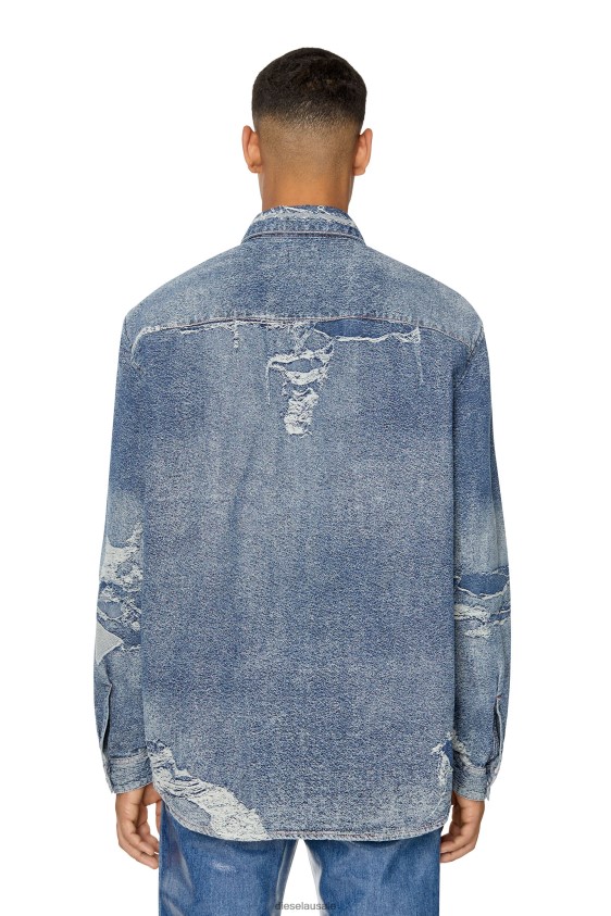 Diesel d-simply-over Apparel Light Blue Men 2XT44N328