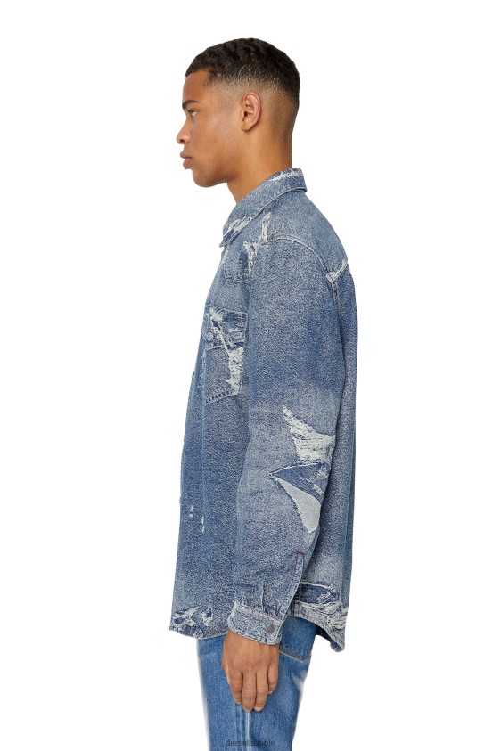 Diesel d-simply-over Apparel Light Blue Men 2XT44N328