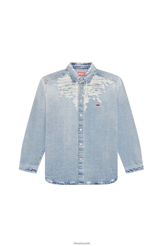Diesel d-simply-over-fsb Apparel Light Blue Men 2XT44N334