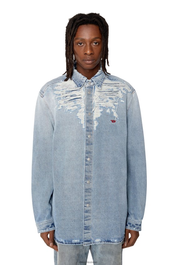 Diesel d-simply-over-fsb Apparel Light Blue Men 2XT44N334