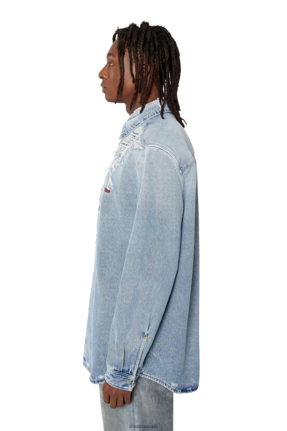 Diesel d-simply-over-fsb Apparel Light Blue Men 2XT44N334