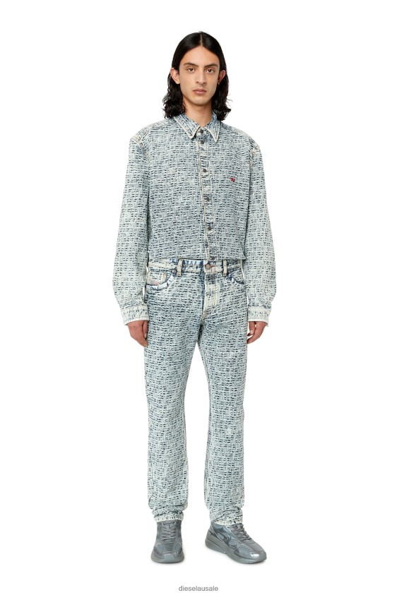 Diesel d-simply-over-sp Apparel Light Blue Men 2XT44N323