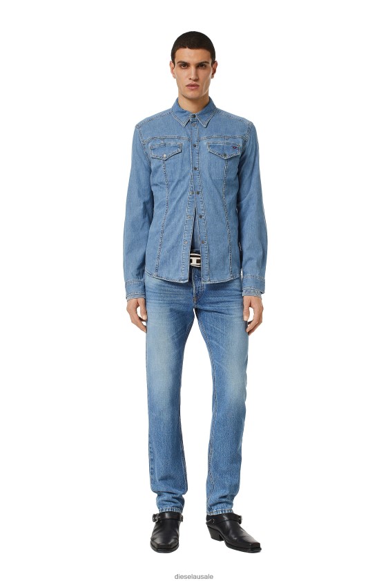 Diesel d-westy rodeo shirt Apparel Medium blue Men 2XT44N286