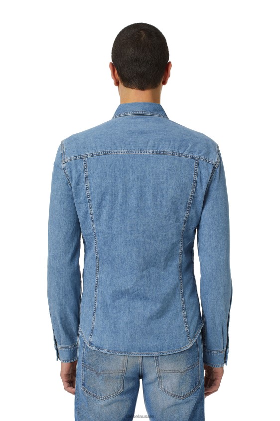 Diesel d-westy rodeo shirt Apparel Medium blue Men 2XT44N286