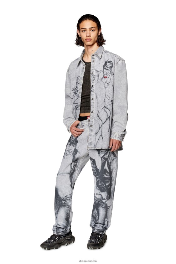 Diesel pr-d-simply-over Apparel Grey Men 2XT44N300