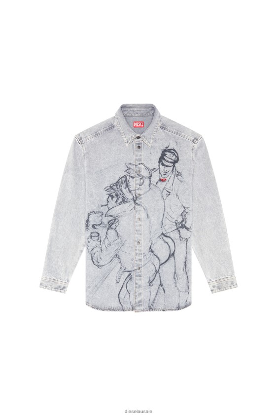 Diesel pr-d-simply-over Apparel Grey Men 2XT44N300