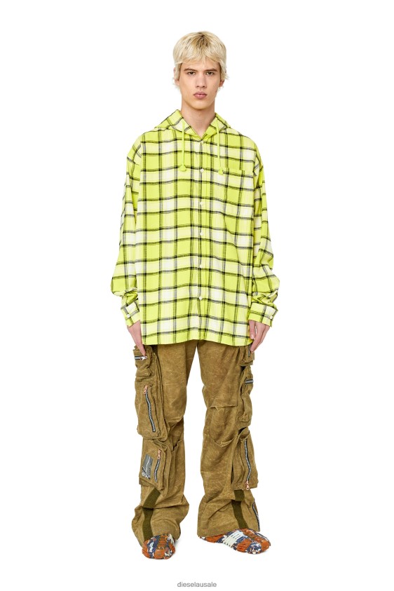 Diesel s-dewny-hood Apparel White/Green Men 2XT44N308