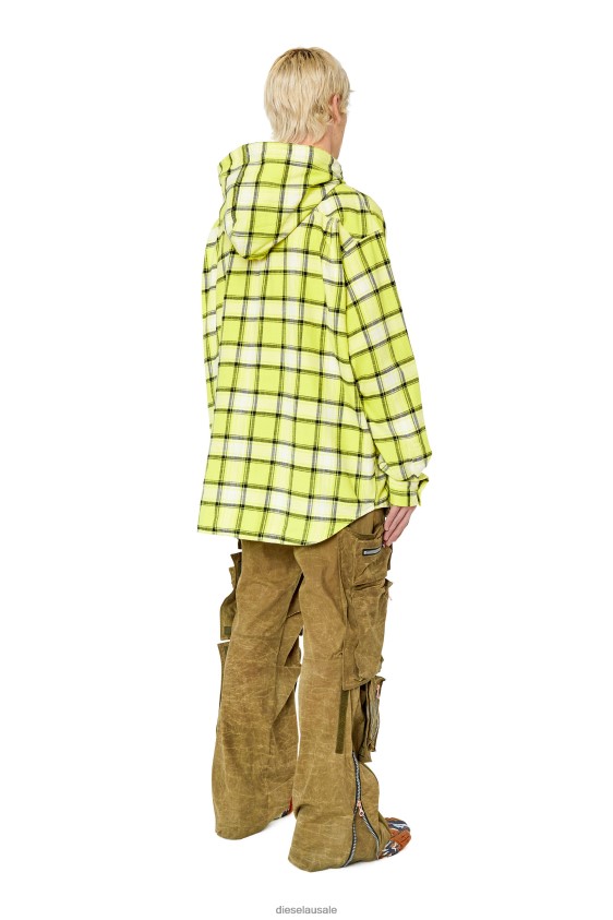 Diesel s-dewny-hood Apparel White/Green Men 2XT44N308