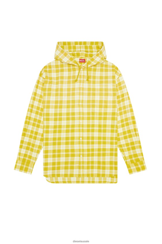 Diesel s-dewny-hood Apparel Yellow/Green Men 2XT44N293
