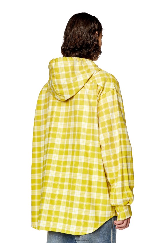 Diesel s-dewny-hood Apparel Yellow/Green Men 2XT44N293