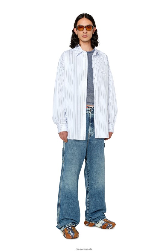 Diesel s-doubly-stripe Apparel Blue/White Men 2XT44N321