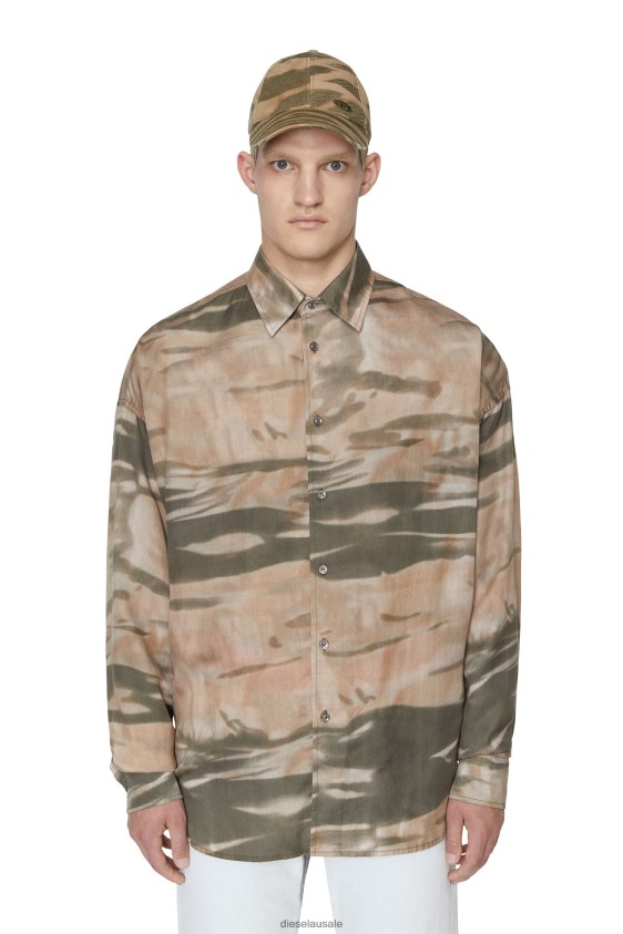 Diesel s-fluid-cmf Apparel Green/Beige Men 2XT44N336