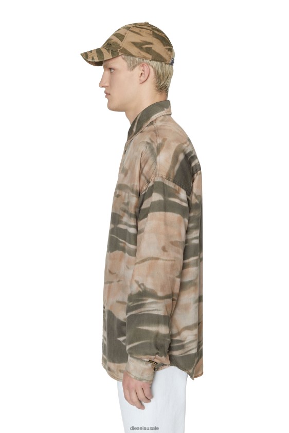 Diesel s-fluid-cmf Apparel Green/Beige Men 2XT44N336