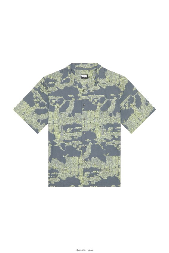 Diesel s-frank-a Apparel Green/Grey Men 2XT44N333