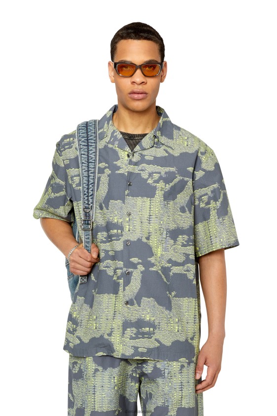Diesel s-frank-a Apparel Green/Grey Men 2XT44N333