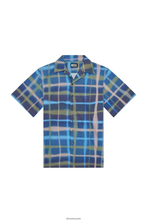 Diesel s-frank-check Apparel Green/Blue Men 2XT44N309
