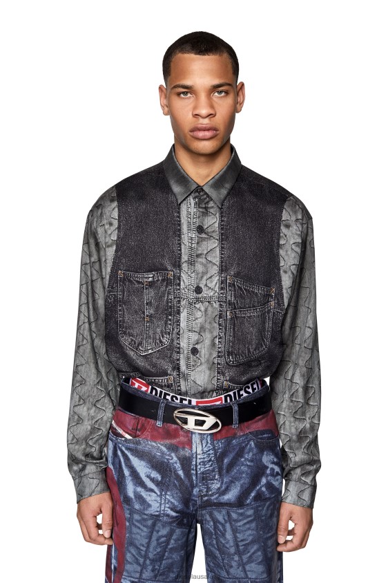Diesel s-gilliam-vest Apparel Grey Men 2XT44N287