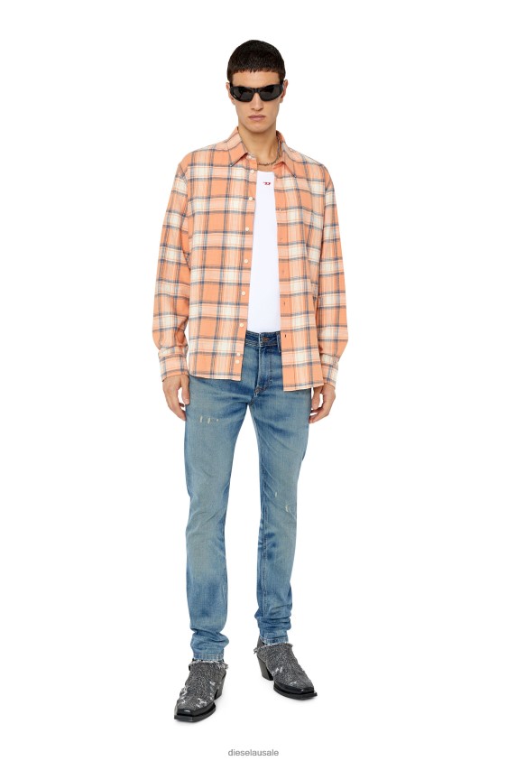 Diesel s-umbe-check-n Apparel Pink/White Men 2XT44N313