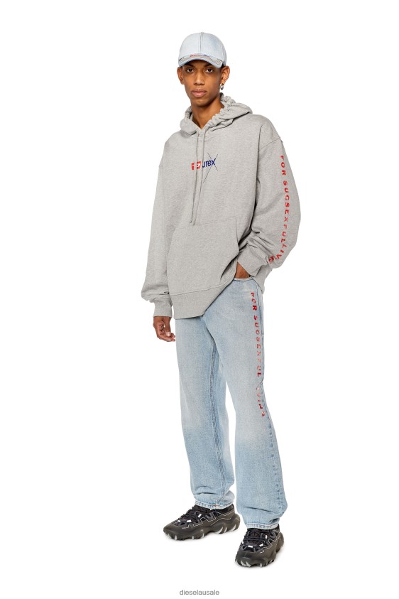 Diesel dx-s-macs-hood Apparel Grey Men 2XT44N140