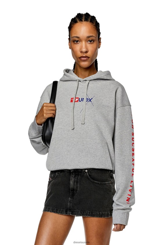 Diesel dx-s-macs-hood Apparel Grey Men 2XT44N140