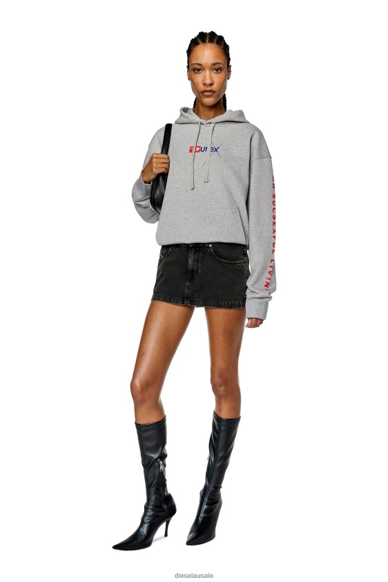 Diesel dx-s-macs-hood Apparel Grey Men 2XT44N140