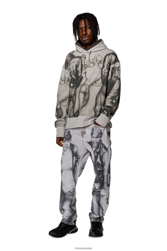 Diesel pr-s-macs-hood Apparel Grey Men 2XT44N143