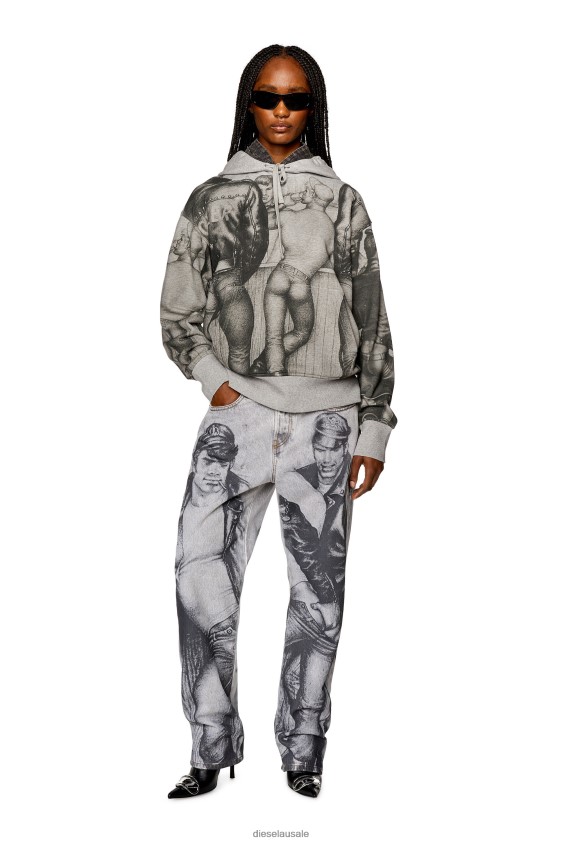 Diesel pr-s-macs-hood Apparel Grey Men 2XT44N143