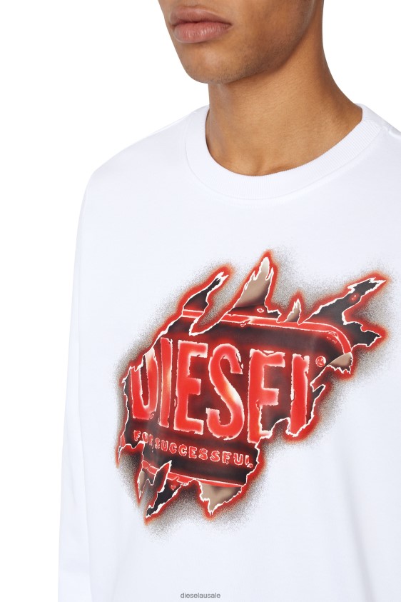 Diesel s-ginn-e9 Apparel White Men 2XT44N107