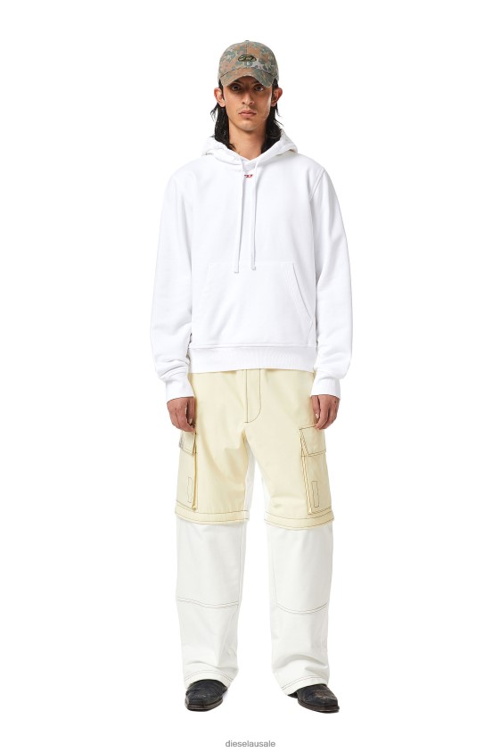 Diesel s-ginn-hood-d Apparel White Men 2XT44N113