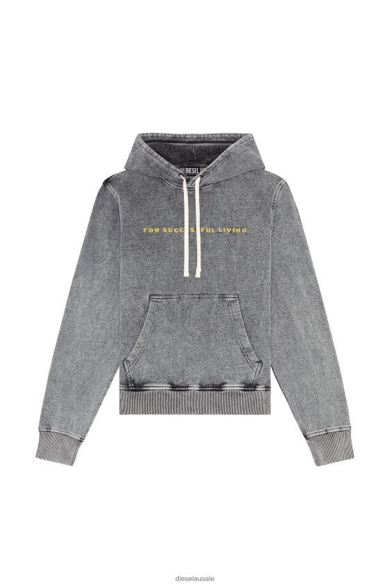 Diesel s-ginn-hood-e1 Apparel Grey Men 2XT44N100