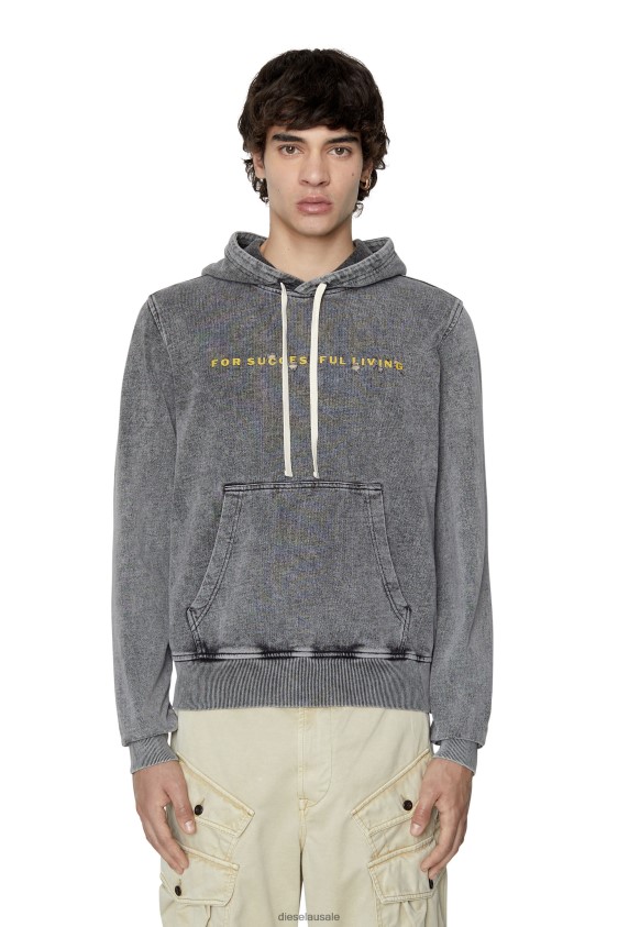 Diesel s-ginn-hood-e1 Apparel Grey Men 2XT44N100